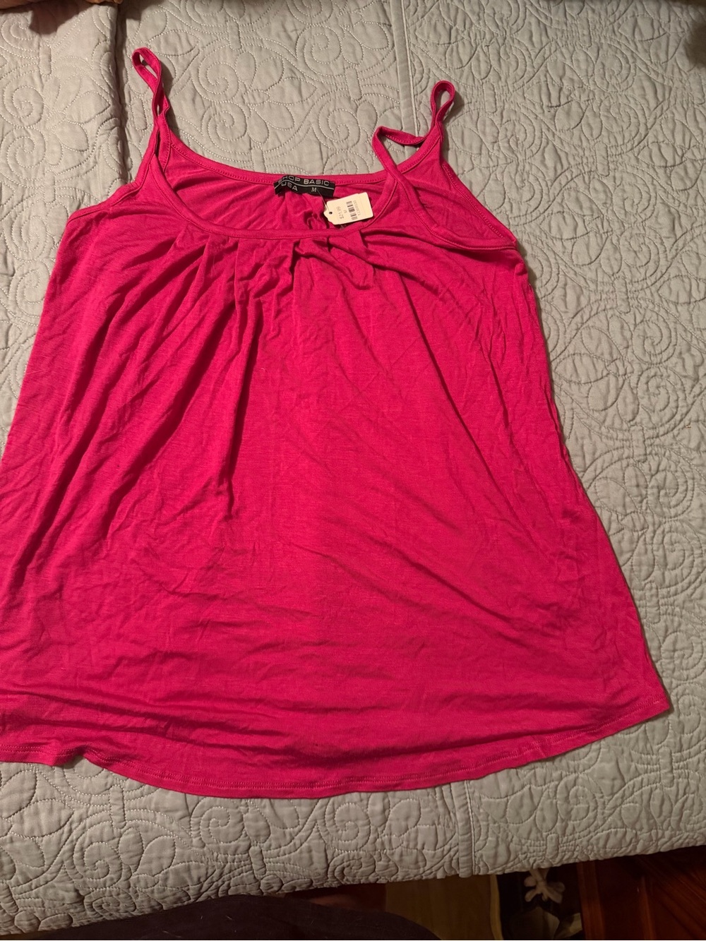 Shop Basic Hot Pink Flowy Cami Tank Top Size Medium NWT
